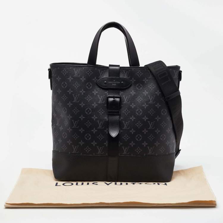 Pre Owned Louis Vuitton Monogram Eclipse Saumur Tote