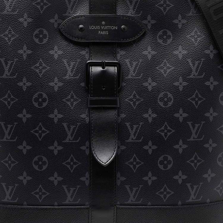 Pre Owned Louis Vuitton Monogram Eclipse Saumur Tote