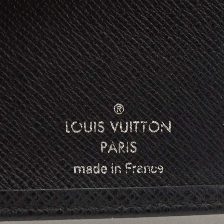 Pre Owned Louis Vuitton Black Taiga Leather Bifold Wallet