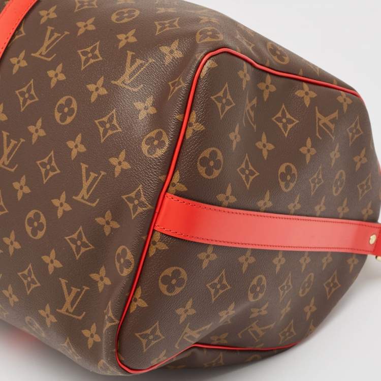 Pre Owned Louis Vuitton Cerise Monogram Canvas Keepall Bandouliere 50 Bag