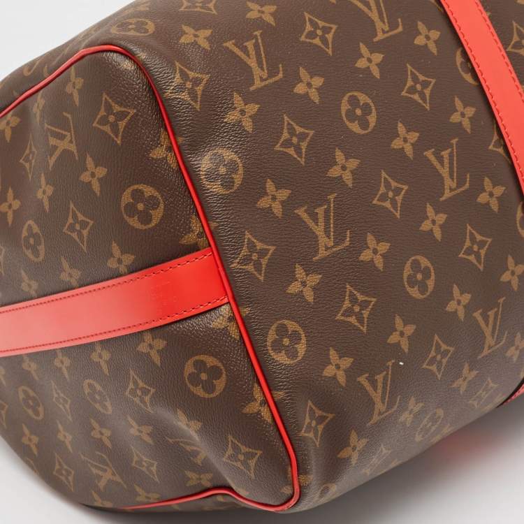 Pre Owned Louis Vuitton Cerise Monogram Canvas Keepall Bandouliere 50 Bag