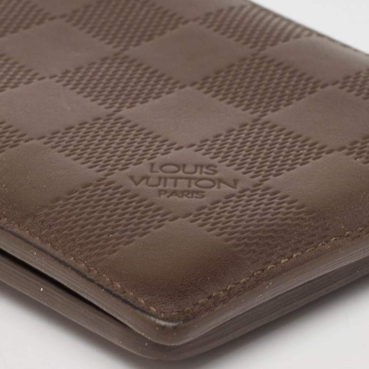 Pre Owned Louis Vuitton Brown Damier Infini Leather Multiple Wallet