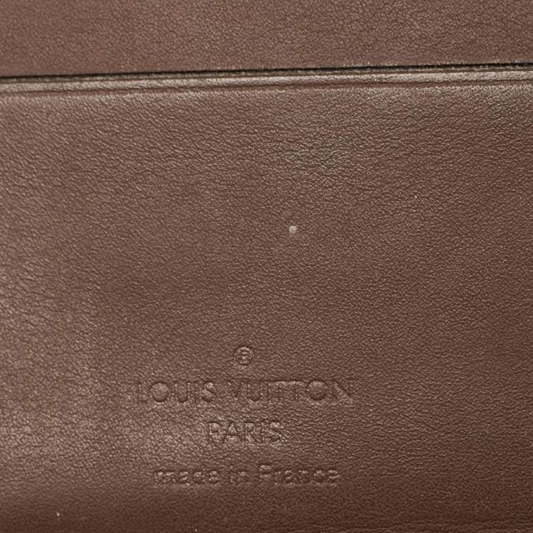Pre Owned Louis Vuitton Brown Damier Infini Leather Multiple Wallet