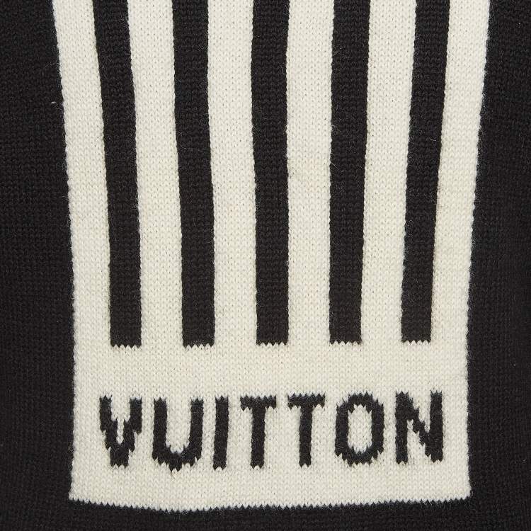 Pre Owned Louis Vuitton Black Piano Intarsia Wool Knit Sweater M