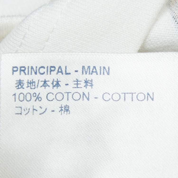 Pre Owned Louis Vuitton White Printed Cotton Knit T-Shirt M