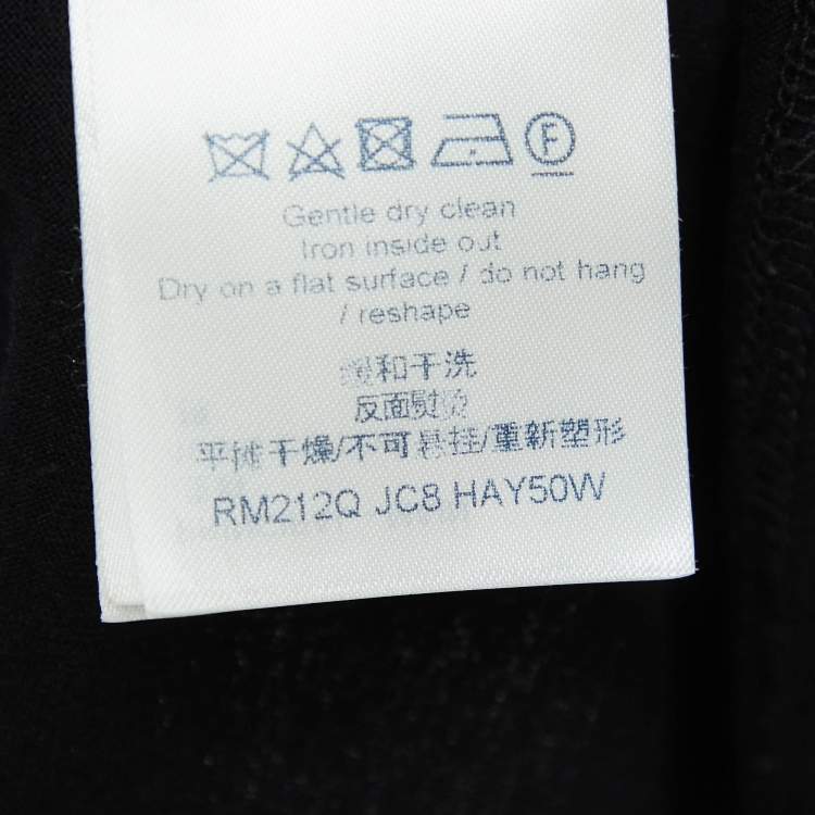 Pre Owned Louis Vuitton Black Cotton Logo Embroidered Jersey T-Shirt XL
