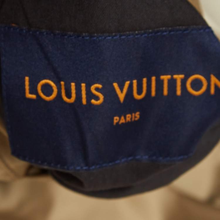 Pre Owned Louis Vuitton Green Python Trim Nylon Warm Up Blouson Jacket M