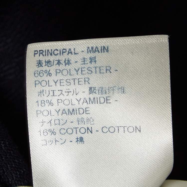 Pre Owned Louis Vuitton Navy Blue Monogram Jacquard Zip-Up Front Jacket XXL