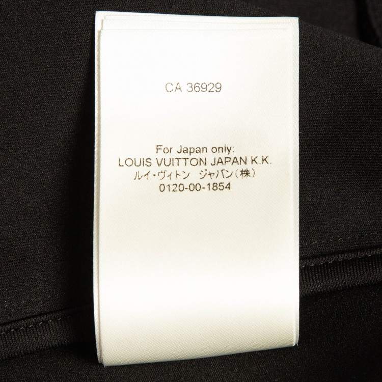 Pre Owned Louis Vuitton Black Monogram Print Jersey Zip-Up Hoodie M