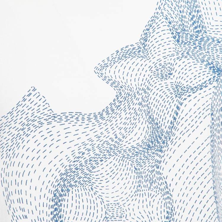 Pre Owned Louis Vuitton White Printed Cotton T-Shirt XL