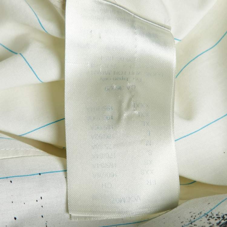 Pre Owned Louis Vuitton Cream Monogram Spray Print Cotton Regular Fit Shirt L