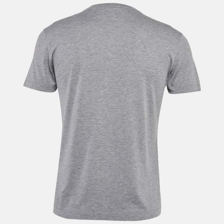 LOUIS VUITTON グレー Tシャツ XS Louis Vuitton Grey Printed Jersey Crew Neck T-Shirt XS Louis