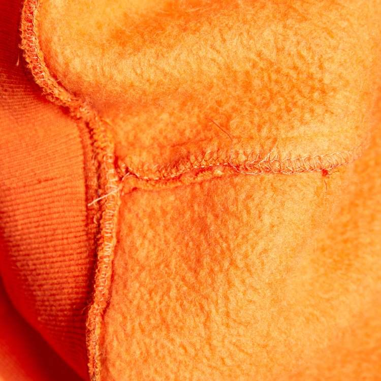 Pre Owned Louis Vuitton Orange Monogram Knit Crew Neck Sweatshirt M