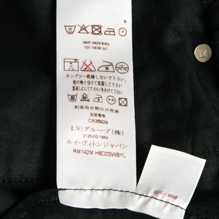 Pre Owned Louis Vuitton Grey Patterned Cotton Straight Leg Trousers XXL