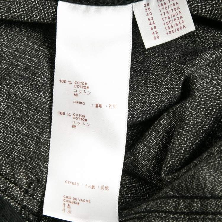 Pre Owned Louis Vuitton Grey Patterned Cotton Straight Leg Trousers XXL