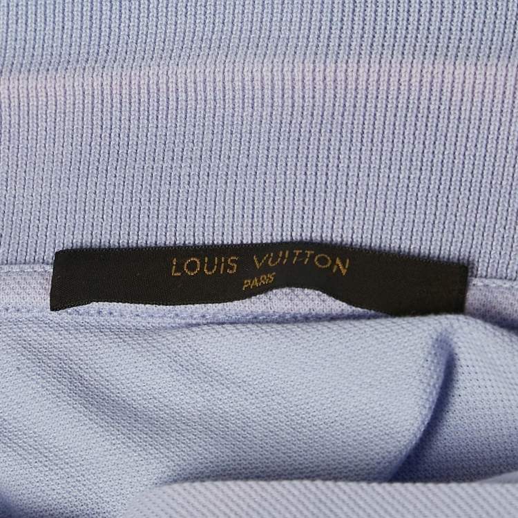 مملوكة مسبقًا Louis Vuitton Blue Pique Cotton Polo T-Shirt XL
