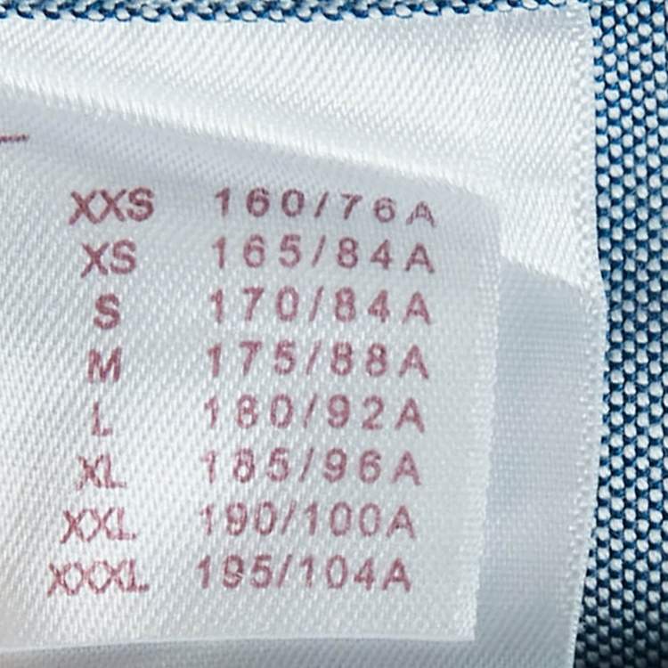 مملوكة مسبقًا Louis Vuitton Blue Chambray Cotton Button Front Shirt XL