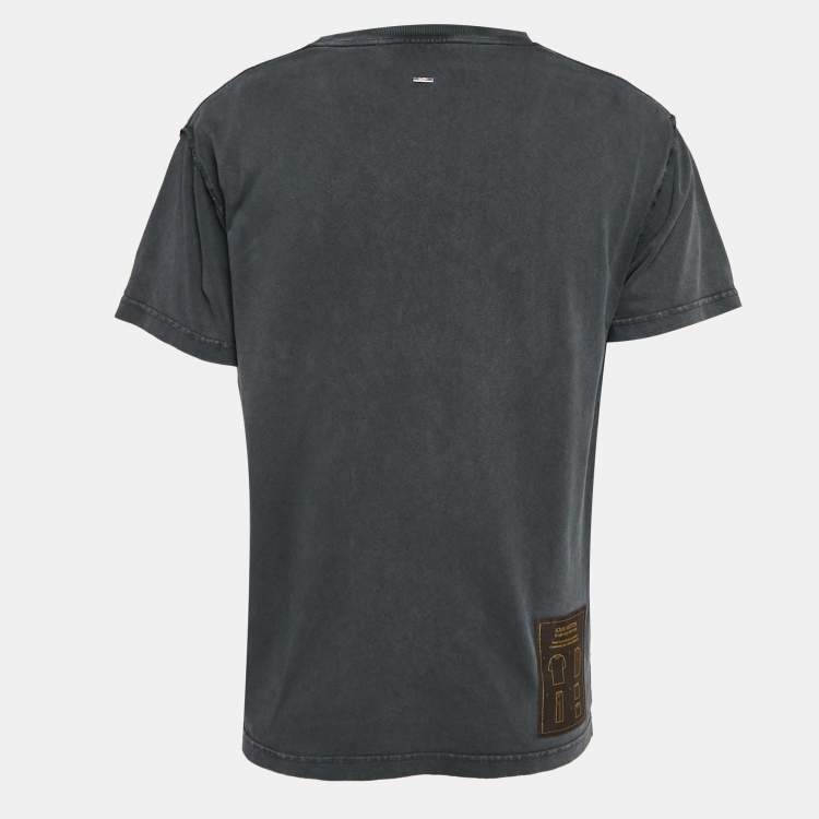 Pre Owned Louis Vuitton Grey Cotton Inside-Out Sleeve T-Shirt S