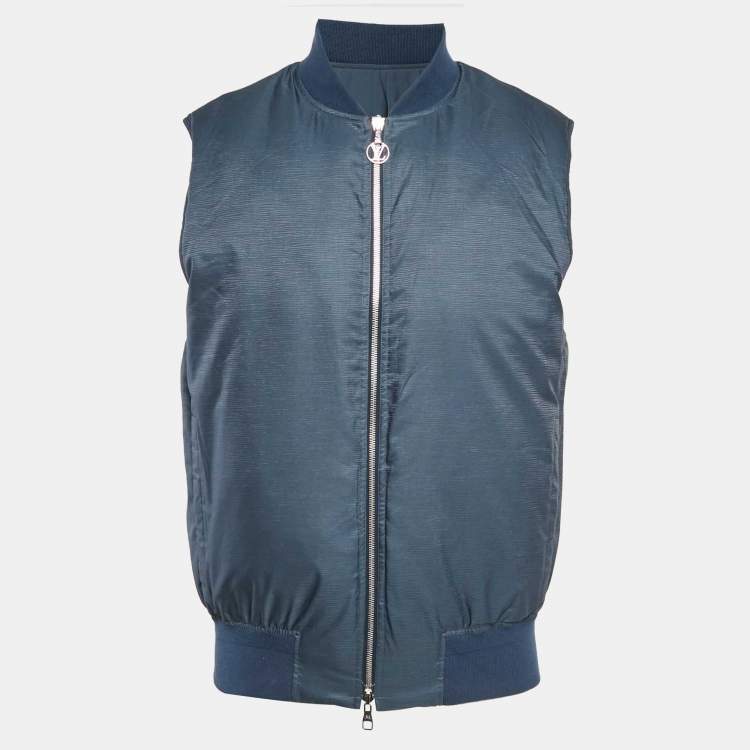 Pre Owned Louis Vuitton Nylon Padded Reversible Down Gilet XL