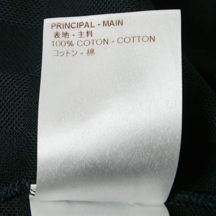 Pre Owned Louis Vuitton Black Damier Cotton Pique Polo T-Shirt XS