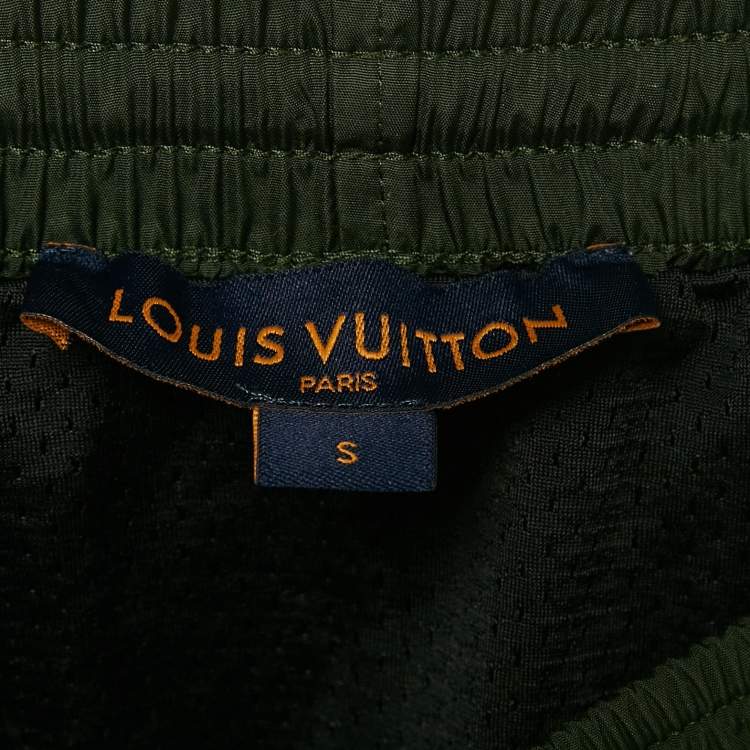 Pre Owned Louis Vuitton Green Synthetic Shorts S