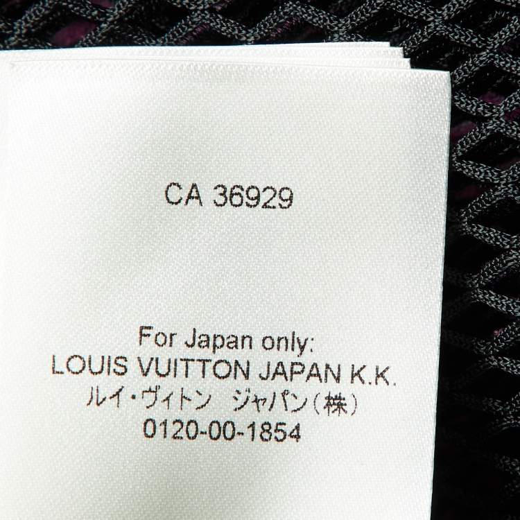 Pre Owned Louis Vuitton Black Monogram Mesh Amen Break Zip Up Jacket L