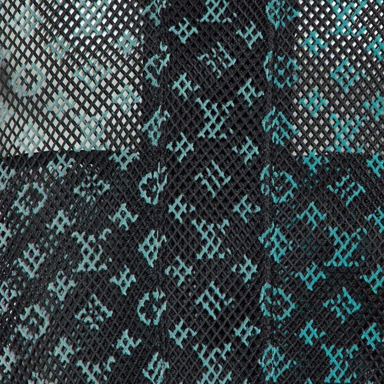 Pre Owned Louis Vuitton Black Monogram Mesh Amen Break Zip Up Jacket L