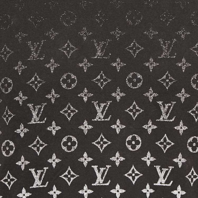 Pre Owned Louis Vuitton Black Gradient Monogram Print Cotton T-Shirt S