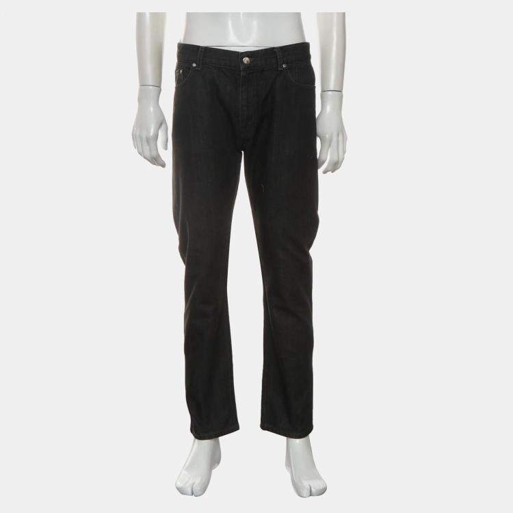 Pre Owned Louis Vuitton Grey Denim Jeans S