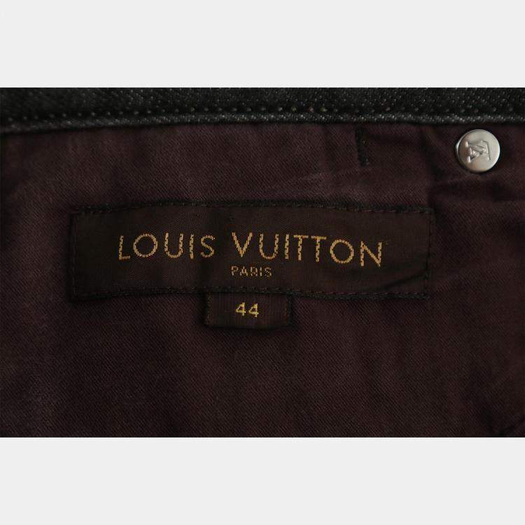 Pre Owned Louis Vuitton Grey Denim Jeans S