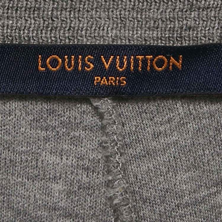 Pre Owned Louis Vuitton Grey Cotton Knit Joggers XS