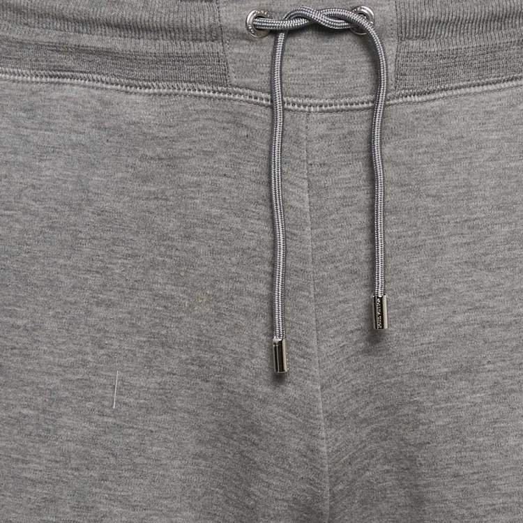 Pre Owned Louis Vuitton Grey Cotton Knit Joggers XS