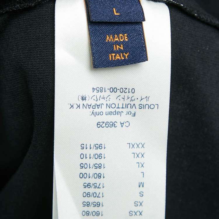 Pre Owned Louis Vuitton Black Monogram Gradient Print Cotton T-Shirt L