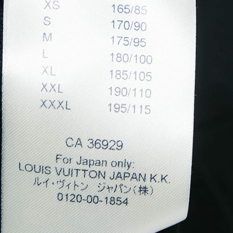 Pre Owned Louis Vuitton Black Cotton Logo Jacquard Knit T-Shirt S
