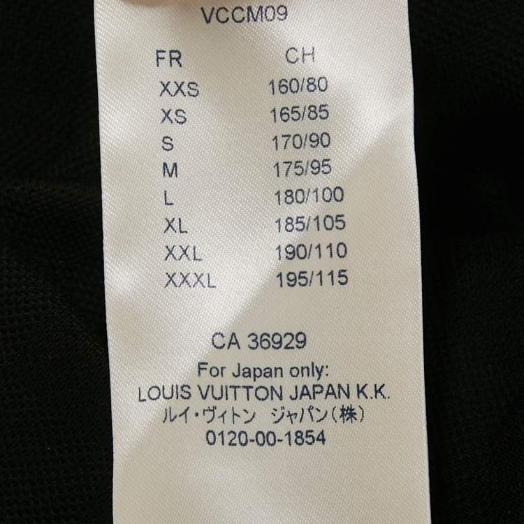 Pre Owned Louis Vuitton Black Cotton Damier Pique Polo T-Shirt M