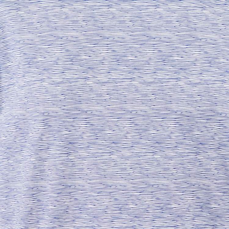 Pre Owned Louis Vuitton Blue Printed Jersey Round Neck T-Shirt XL