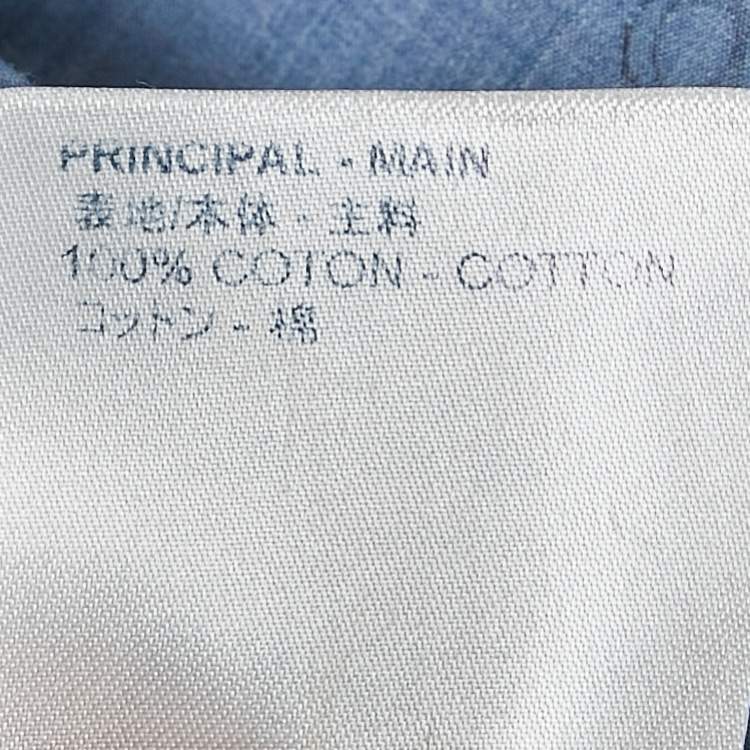 مملوكة مسبقًا Louis Vuitton Blue Printed Cotton Regular Fit Shirt M