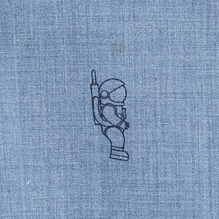 مملوكة مسبقًا Louis Vuitton Blue Printed Cotton Regular Fit Shirt M