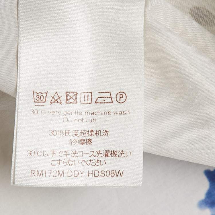 Pre Owned Louis Vuitton White Paint Splatter Print Cotton Regular Fit Shirt M