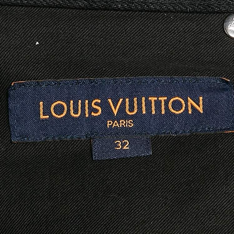 Pre Owned Louis Vuitton Black Denim Jeans M Waist 32"