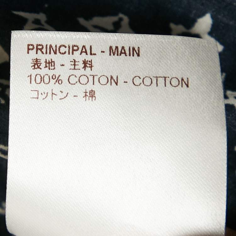Pre Owned Louis Vuitton Blue Monogram Cotton Regular Fit Shirt XXL
