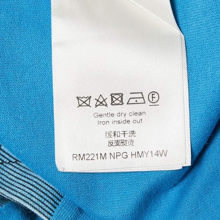 Pre Owned Louis Vuitton Blue Gradient 2054 Monogram Jersey T-Shirt L