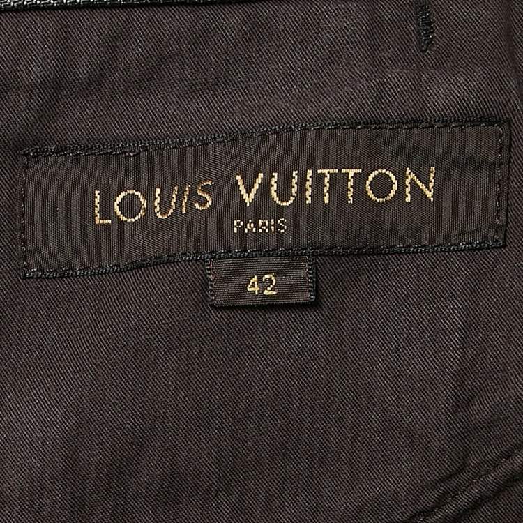 Pre Owned Louis Vuitton Grey Denim Regular Fit Jeans L Waist 33"