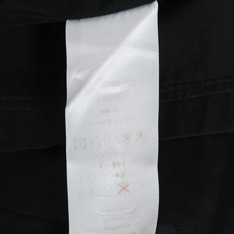 Pre Owned Louis Vuitton Black Cotton Damier Graphite Pocket Short-Sleeve Shirt M