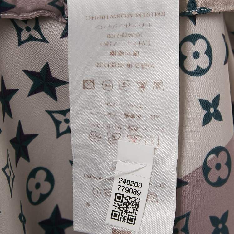 Pre Owned Louis Vuitton Pink Monogram Print Synthetic Swim Shorts M