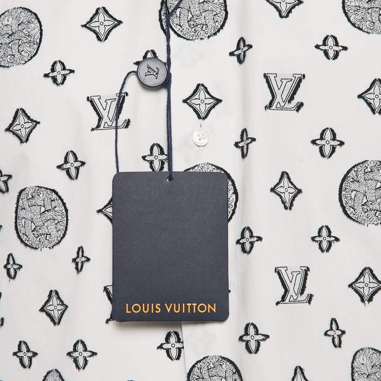 Pre Owned Louis Vuitton White Christopher Nemeth Rope Fil-coupe Cotton Shirt M