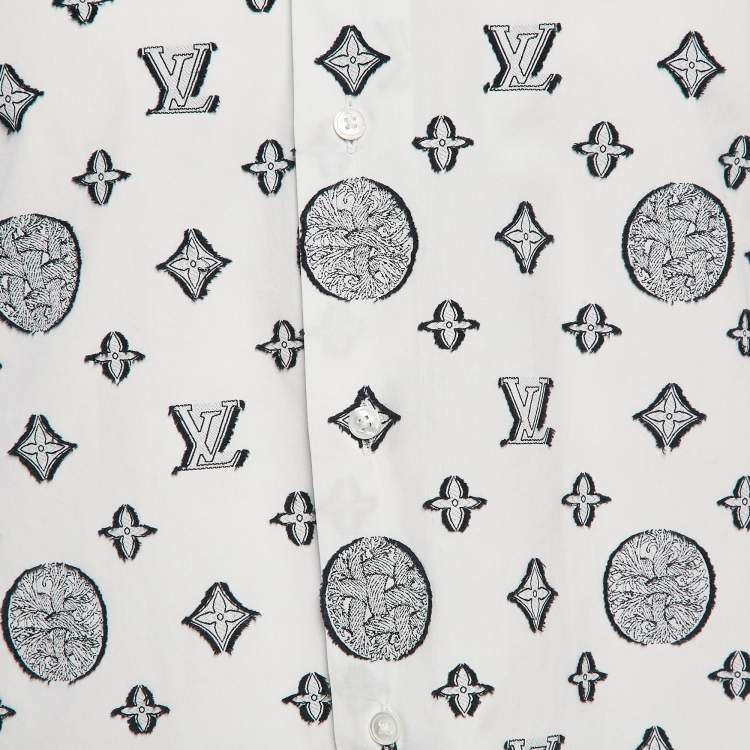 Pre Owned Louis Vuitton White Christopher Nemeth Rope Fil-coupe Cotton Shirt M