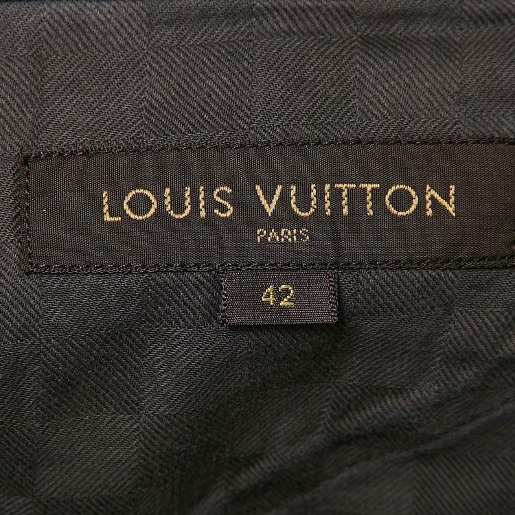 Pre Owned Louis Vuitton Brown Denim Jeans L Waist 33"