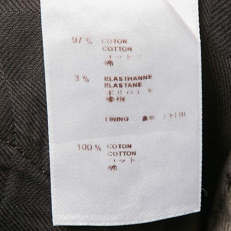 Pre Owned Louis Vuitton Brown Denim Jeans L Waist 33"