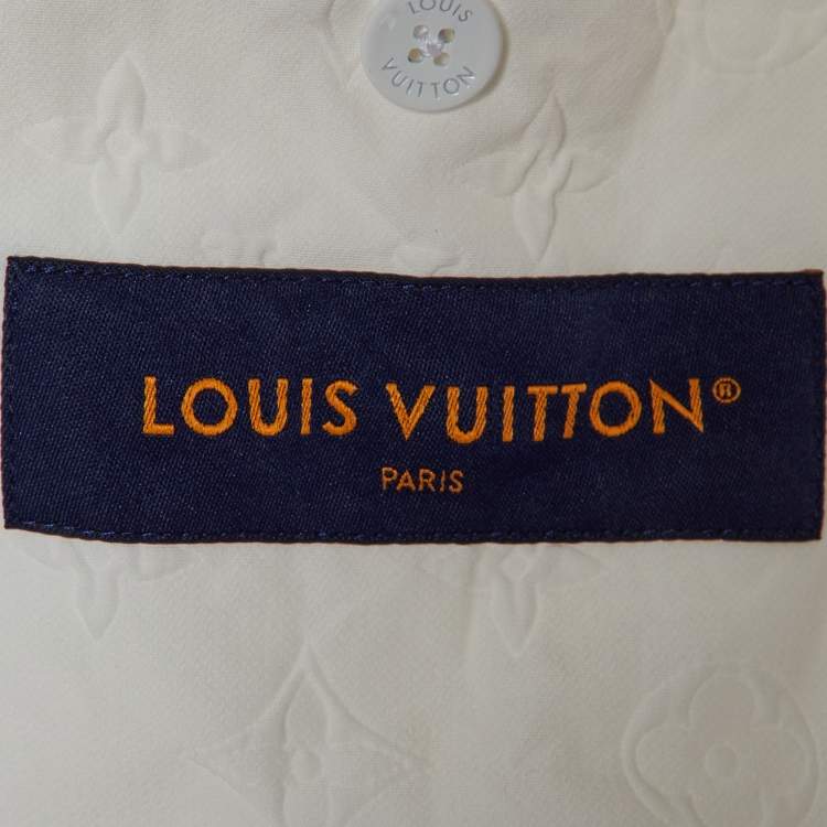 Pre Owned Louis Vuitton White Monogram Cotton Napolitana Jacket L